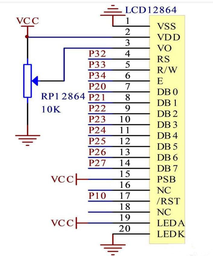 lcd12864詳細(xì)介紹及引腳功能