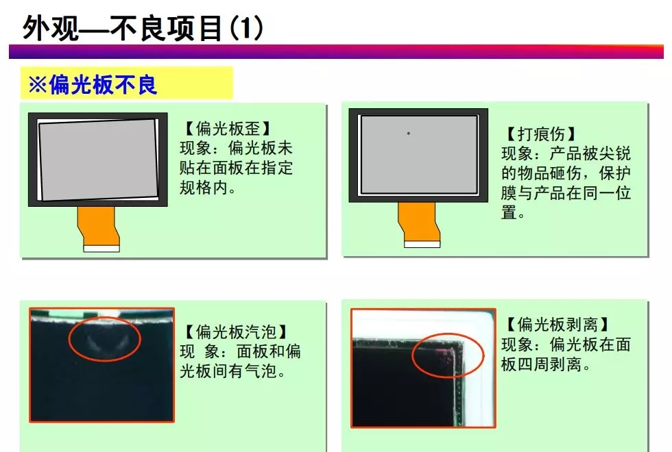 tft-lcd常見(jiàn)不良現(xiàn)象分析